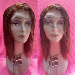 10" 100% human straight custom hair wig